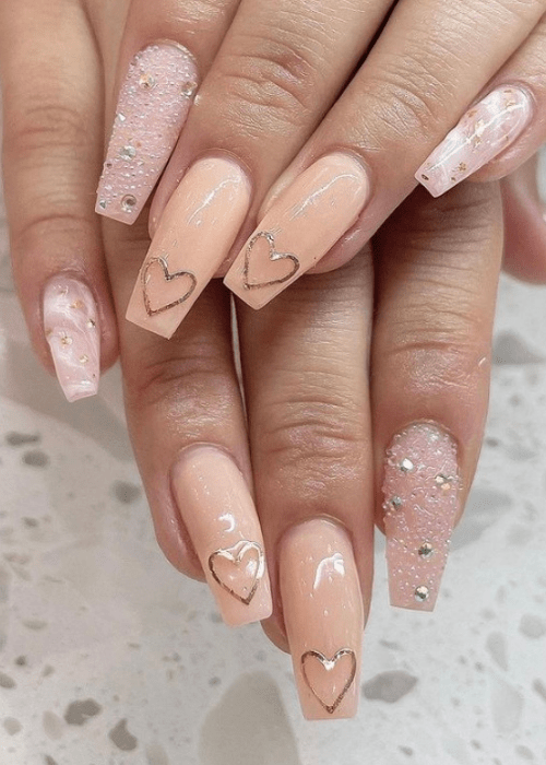 Valentine’s day is all about love so here are some amazing nail designs you will love #valentinesdaynails #valentinesdaynailsacrylic #nails #beauty #valentinesdaynailsacryliclong