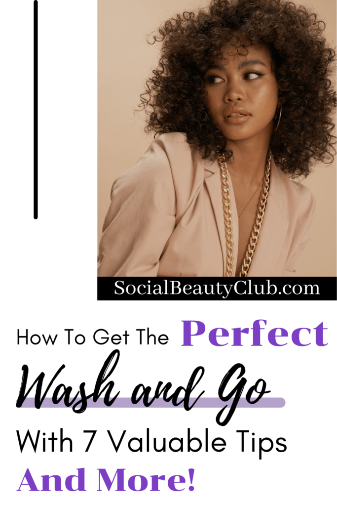 A style for curly hair and only takes three simple steps to achieve it. If you want to show off your beautiful curl pattern, then take the time to learn how to do a wash and go on natural hair. #curlyhairtips #curlyhairstyles #washandgo #type2hair #type3hair #type4hair