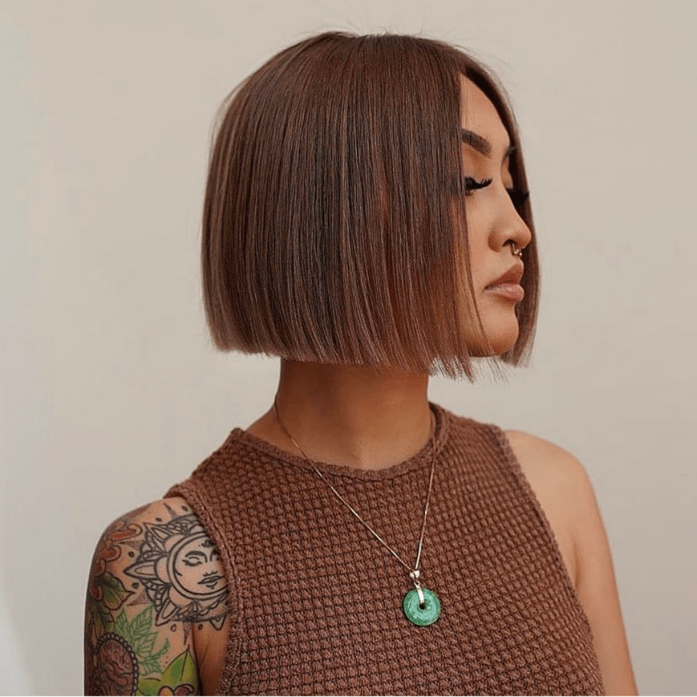 A straight cut bob