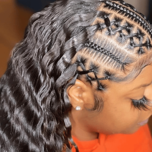 Half Braided Half Sew-In